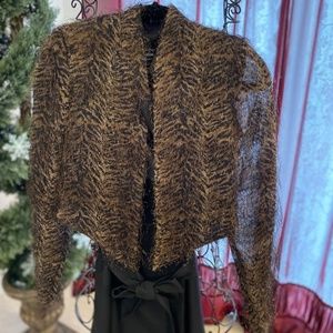 Eyelash Animal Print Jacket/ Bolero